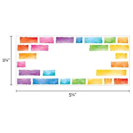 Really Good Stuff EZ Stick Nameplates Rainbow Building Blocks - 24 nameplates