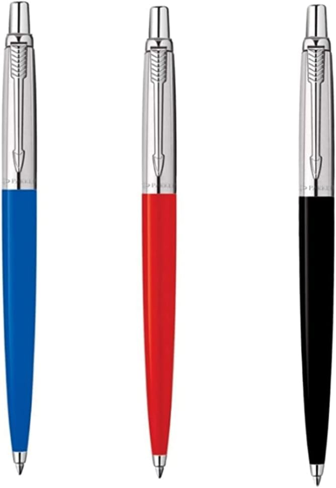 Parker Jotter 3 Colours - 1 Black + 1 Blue + 1 Red Ballpoint Pen