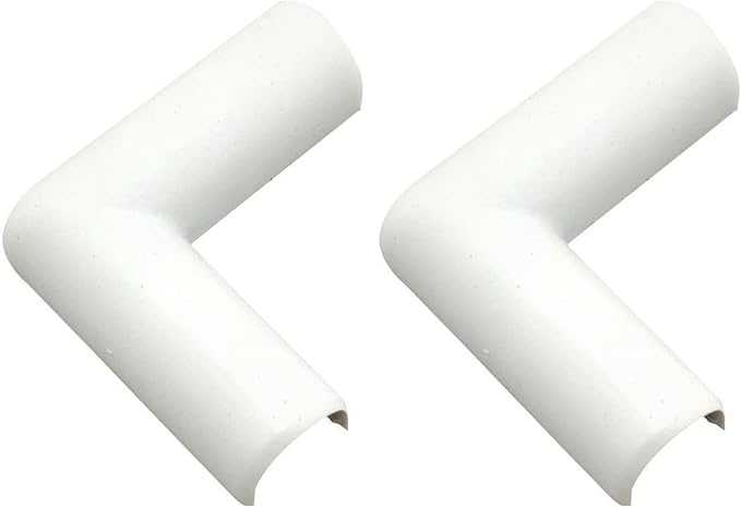 Wiremold Cable and Cord Management, Cordmate, Flat Elbow, White, C16 (Pack of 2)