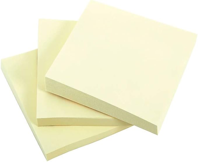 Staples Sticky Notes, 3" x 3", Yellow, Recycled Paper, 1800 Sheets – Eco‑Friendly Self‑Stick Notes for Home, School & Office