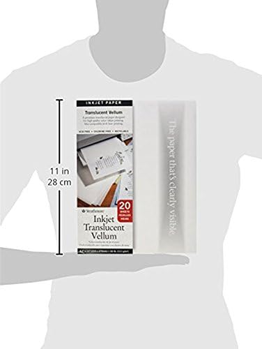 Strathmore 59-803 Strathmore Printable Vellum 20Sheet Translucent, 8.5 x 11, Multicolor