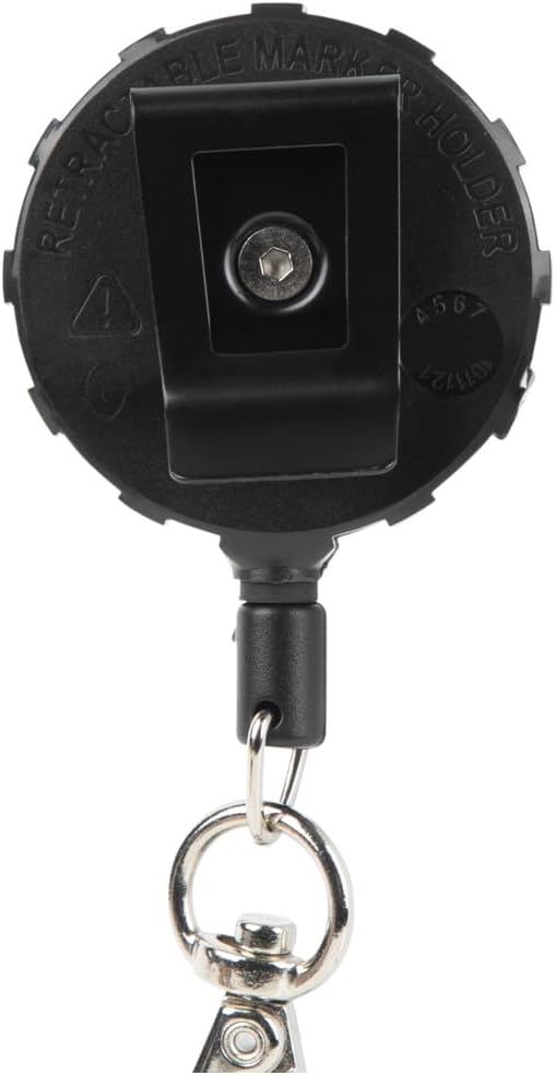 Klein Tools 86700 Retractable Marker Holder with 4-Foot Cord, For use with Skribes Paint, Ultra-Fine, Fine, and Chisel Tip Permanent Markers
