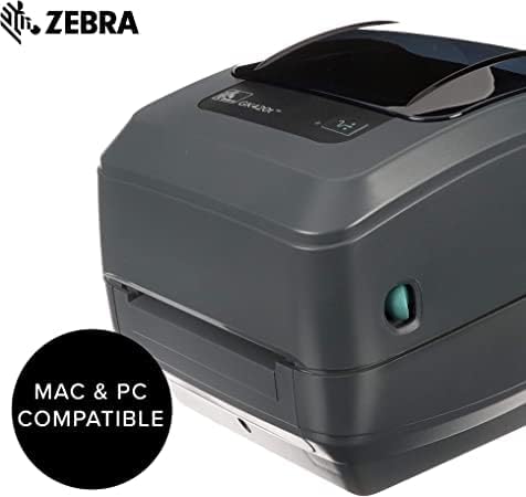 Zebra - GK420t Thermal Transfer Desktop Printer for Labels, Receipts, Barcodes, Tags, and Wrist Bands - Print Width of 4 in - USB and Ethernet Port Connectivity (Renewed)