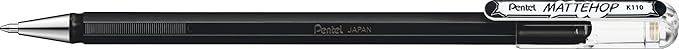 Pentel Mattehop 1.0mm Gel Roller 7pc Wallet - Original Colours