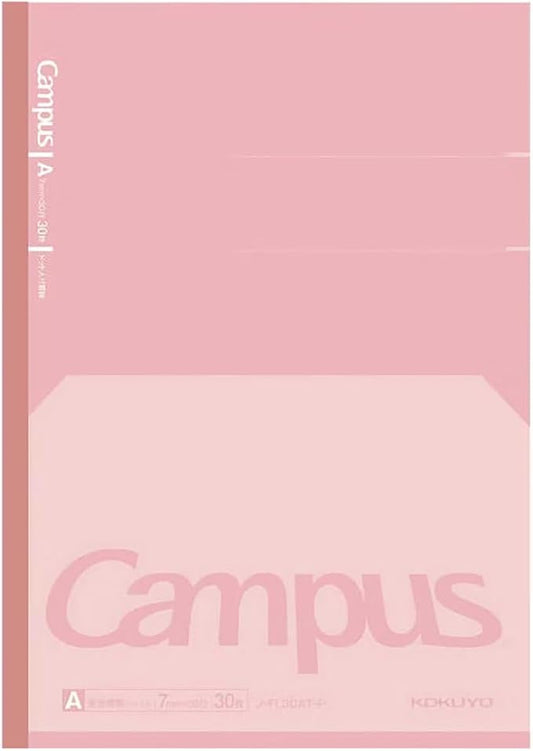 KOKUYO Composition Notebook, 7" x 10" Kimochii Dot Lined Notebook, 30 Sheets College Ruled Paper, 1 Pack Pink B5 Notebook for School and Work, School Supplies Comp Book for Note Taking, Japan Import