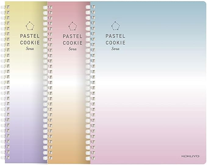 KOKUYO Spiral Lined Notebook, 8.3'' x 5.8'' Pastel Journal A5 Soft Ring Notebooks with 8mm Dot Ruled, 50 Sheets, 1 Subject Notebook for School and Note Taking