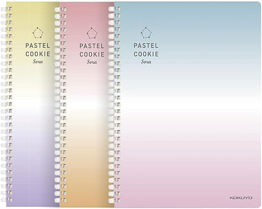 KOKUYO Spiral Lined Notebook, 8.3'' x 5.8'' Pastel Journal A5 Soft Ring Notebooks with 8mm Dot Ruled, 50 Sheets, 1 Subject Notebook for School and Note Taking