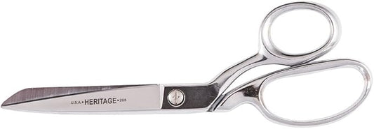Klein Tools G208 Scissors, Made in USA, Bent Trimmer with Offset Handles for Cutting on Flat Surface Make Great Sewing Scissors, 8-1/4-Inch