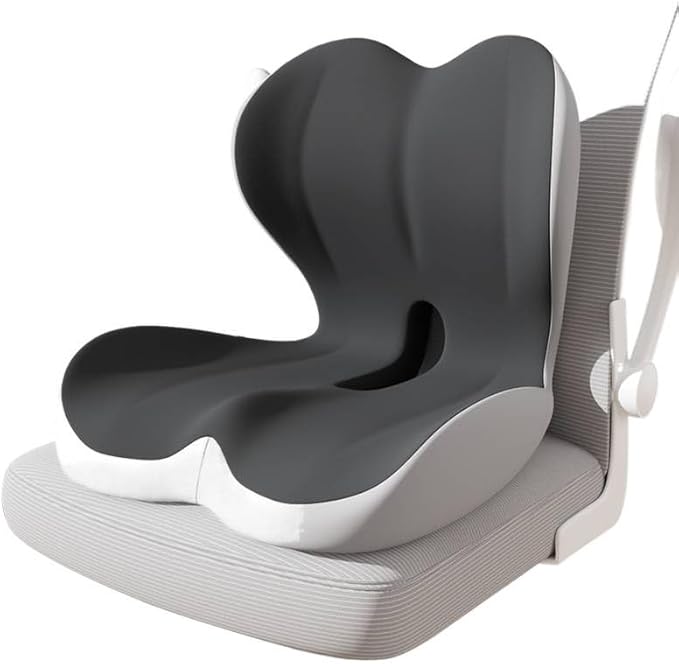 Seat Cushion for Office Chair, Car and Wheelchair Use, with Lumbar Support Pillow and Memory Foam Coccyx Cushion for Tailbone Pain, Back Pain, Sciatica and Hemorrhoid Relief, Ergonomic seat Cushion