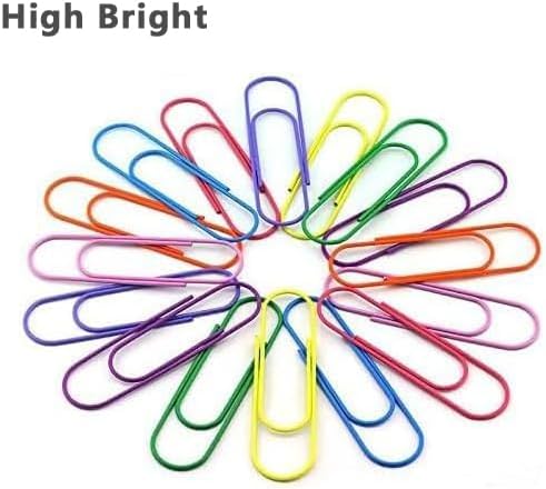40-Pack 4 Inches Mega Large Paper Clips - 8 Colors Per Color 5pcs 100mm Cute Paper Needle Multicolor Bookmark,Office Supply Accessories (8 Colors/40pcs)
