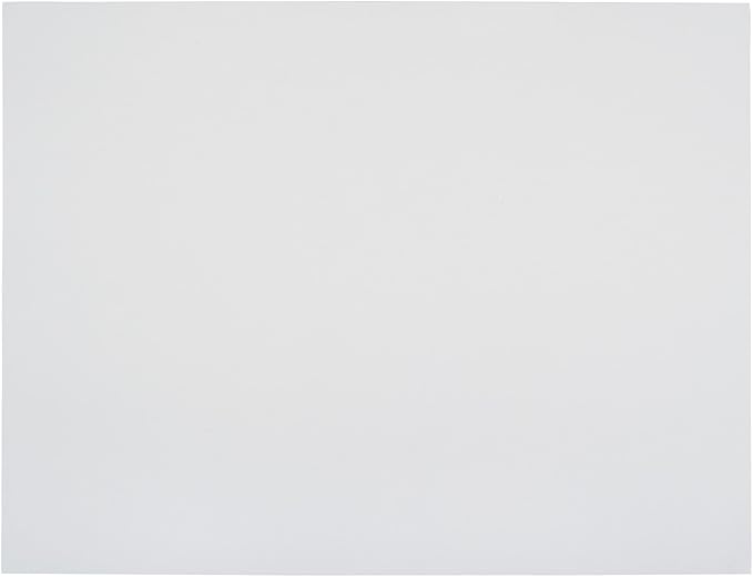 School Smart Railroad Poster Board Paper, 22 x 28 Inches, 4-Ply, White, Pack of 100