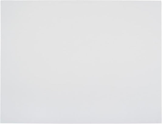 School Smart Railroad Poster Board Paper, 22 x 28 Inches, 6-Ply, White, Pack of 100