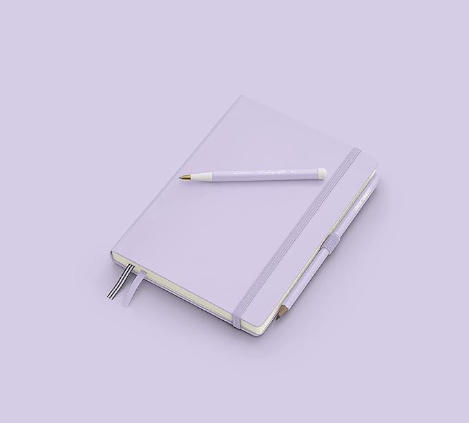 LEUCHTTURM1917 - Notebook Hardcover Medium A5-251 Numbered Pages for Writing and Journaling (Lilac, Dotted)