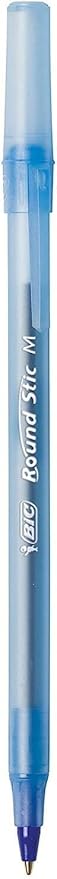 BIC Round Stic Xtra Life Pens, Medium Point 1.0 mm, 30 Black & 30 Blue Ink Pens, Pack of 60