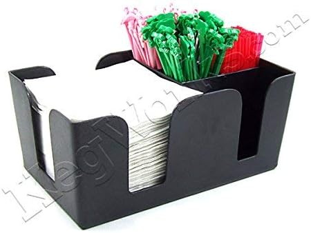 Winco BC-6 Bar Caddy with 6 Compartments,Black,Medium