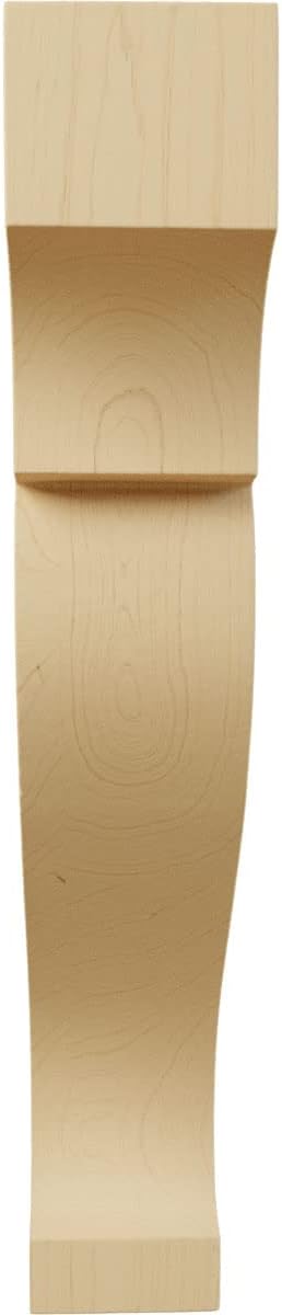 Ekena Millwork CORW02X06X10RKAL Small Rockport Wood Corbels, 1 3/4"W x 6"D x 10"H, Alder