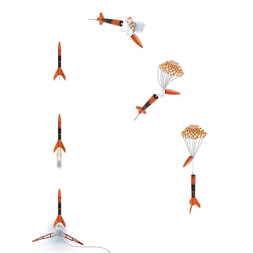 Estes 1751 Bulk Pack of 1751 Alpha III Rocket-Building Kits, Beginner Flying-Rocket-Model Kits for Ages 10+, Classroom Science Experiments