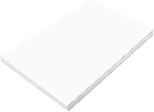 Prang (Formerly SunWorks) Construction Paper, Bright White, 12" x 18", 100 Sheets