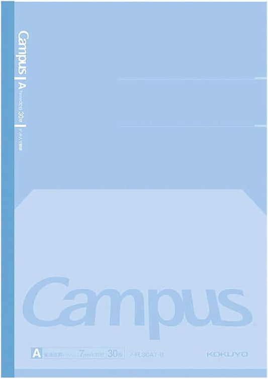 KOKUYO Composition Notebook, 7" x 10" Kimochii Dot Lined Notebook, 30 Sheets College Ruled Paper, 1 Pack Blue B5 Notebook for School and Work, School Supplies Comp Book for Note Taking, Japan Import
