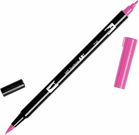Tombow Dual Brush Pen Art Marker, 725 - Rhodamine Red, 1-Pack