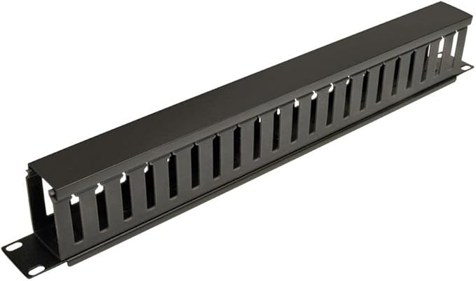 Tripp Lite Vertical Server Rack Enclosure Cable Manager, Finger Duct with Cover, Black Steel, 6 Foot / 1.8 Meters, Two 3-Foot Sections, 5-Year Warranty (SRCABLEDUCTVRT)