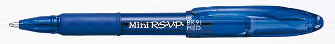 RSVP Mini Ballpoint Pen, (1.0mm) Medium Line, Blue Ink