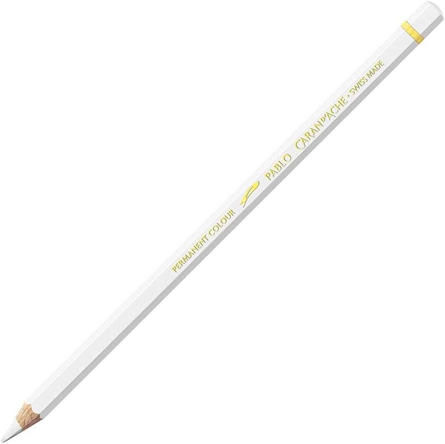 Caran D'ache Pablo Colored Pencil, White (666.001)