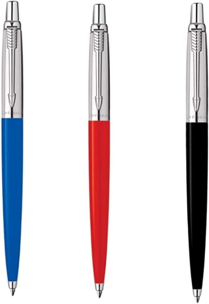 Parker Jotter 3 Colours - 1 Black + 1 Blue + 1 Red Ballpoint Pen