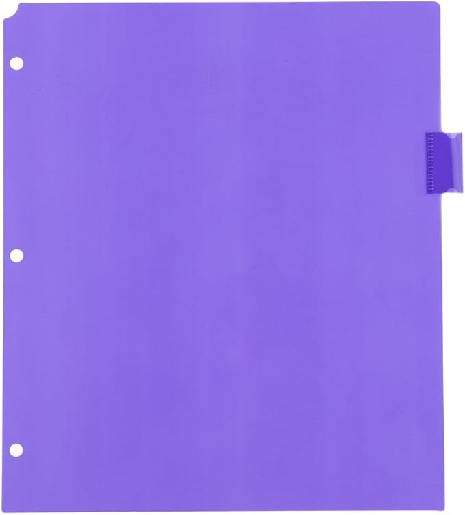 JAM PAPER Plastic Index Tab Dividers - 8-Tab - 9 3/4 x 11 1/2 - Multicolor - 2 Sets of 8 Tabs/Pack