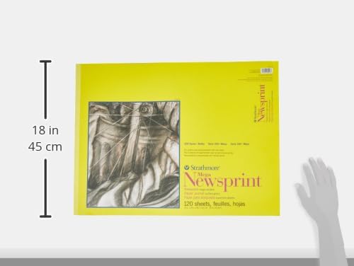 Strathmore 300 Series Newsprint Paper Pads Rough 120 Sheets 18 in. X 24 in. (307-418-1)