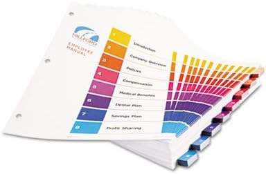 Avery Dividers for 3 Ring Binders, 8 Tabs per Set, Customizable Table of Contents, Multicolor Tabs, Great for Organizing High-Volume Reports, Projects, and More (24 Sets of 11168)