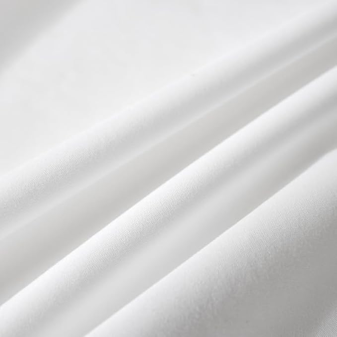 WenBags Lightweight Waterproof Flat Sheet 90 * 98 Inches King Size-Mattress Protector for Bed & Couch, Pet Hair Resistant Cover Ideal for Dogs & Cats, Perfect for Hotels & Hospitals(White)