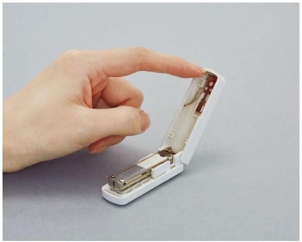 Kokuyo Good Tools KGT-PSL101W Portable Stapler, Foldable, 10 Pieces, White