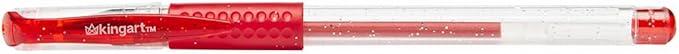 KINGART Glitter Rollerball Gel Pens, 50 Sparkling Colors with Soft-Grip Comfort, XL Ink Cartridge - More Ink, Great for All Ages, Writing, Coloring, Doodling, Scrapbooking, Journaling & More