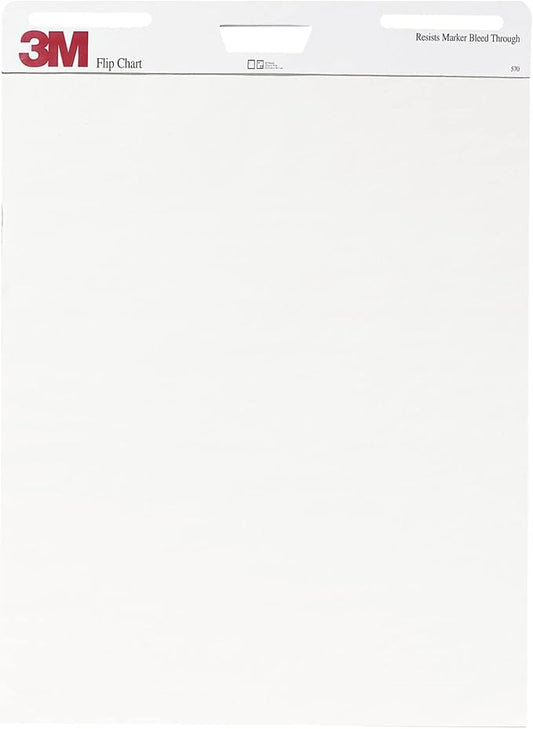 Post-it 3M 570 Flip Chart, 25 x 30-Inches, White, 40-Sheets/Pad