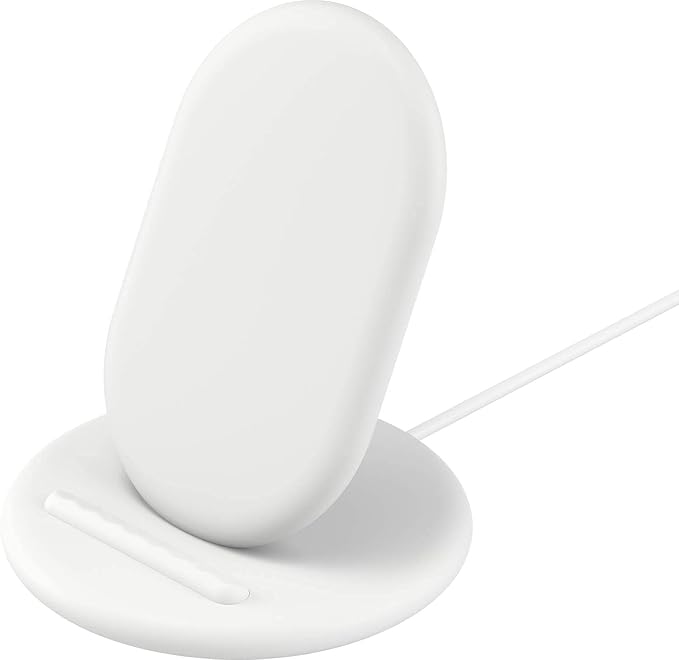 Google Stand Wireless Charger Qi-Certified, Fast Charging iPhone 12 Pro, 12 Pro Max, 12 mini, 12, iPhone 11 Pro, 11 Pro Max, 11, iPhone SE (2nd Generation)- Retail Packaging (White)