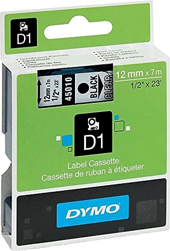 D1 Standard Tape Cartridge for Label Makers, 0.5" x 23'
