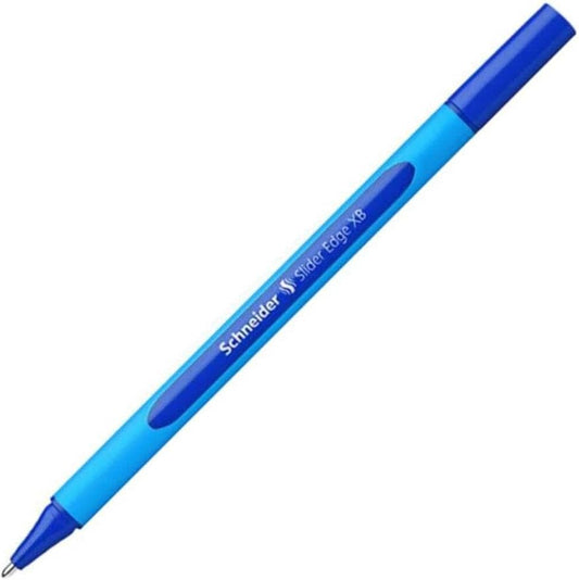 Schneider Slider Edge XB (Extra Broad) Ballpoint Pen, 1.4 mm, Light Blue Barrel, Blue Ink, Box of 10 Pens (152203)