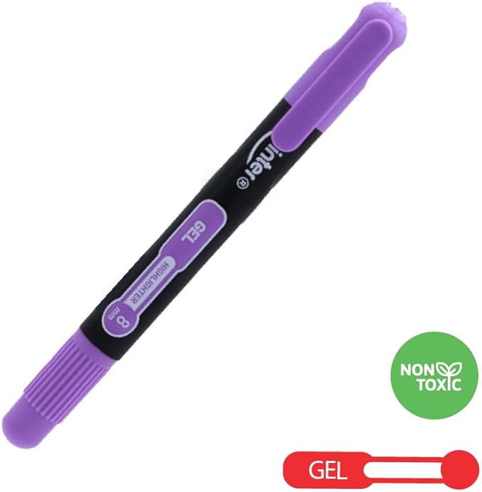 Pointer Gel Highlighters – Set of 8 Colors – No Bleed, Acid-Free, Retractable Design – School & Office Supplies for Notes, Journals & Bible Study