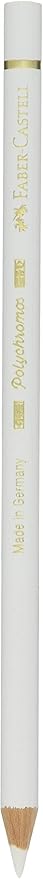Faber Castel Polychromos Colored Pencils, 101, White, 6 Count