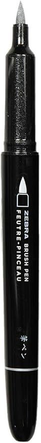Zebra Pen, Metallic Brush Pens, Assorted Metallic Ink Colors, Medium Brush Tip Mimics Artist’s Paint Brush for Calligraphy, Acid-Free Ink for Light and Dark Paper, 7-Pack (01607)