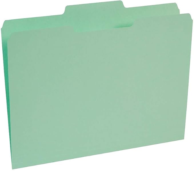 Staples Colored File Folders, Letter Size, 3‑Tab Top‑Tab Design, Assorted Pastel Colors, Durable Paper Stock, 100/Box