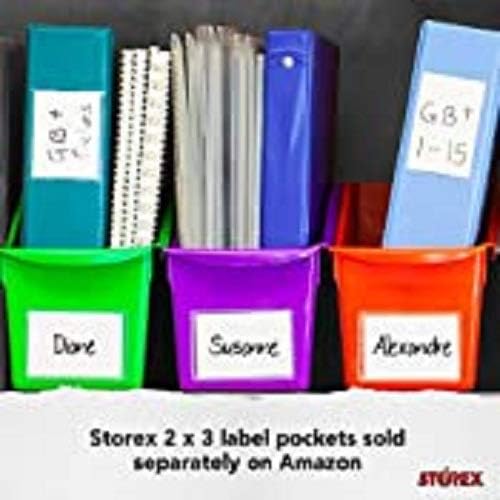 Storex Large Book Bin, 14.3 x 5.3 x 7", Crimson, Case of 6 (71191U06C)