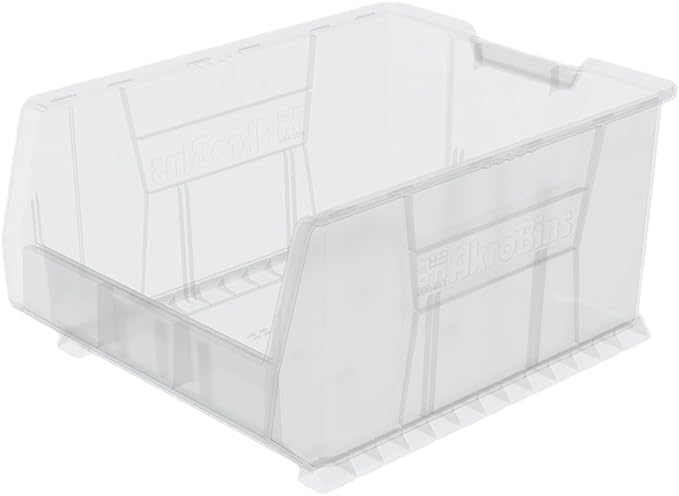 Akro-Mils 30289 Super-Size AkroBins Plastic Storage Bins, Space-Saving Stackable Bins for Garage, Classroom, Warehouse Organization, 24" L x 18" W x 12" H, Clear, 1-Pack