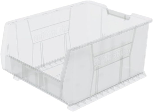 Akro-Mils 30289 Super-Size AkroBins Plastic Storage Bins, Space-Saving Stackable Bins for Garage, Classroom, Warehouse Organization, 24" L x 18" W x 12" H, Clear, 1-Pack
