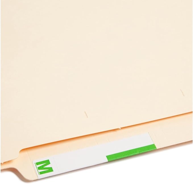 Smead AlphaZ NCC Color-Coded Label, M&Z, Label Sheet, Light Green, 100 per Pack (67164)