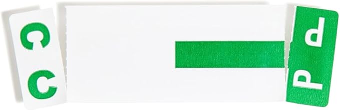 Smead AlphaZ NCC Color-Coded Label, C&P, Label Sheet, Dark Green, 100 per Pack (67154)