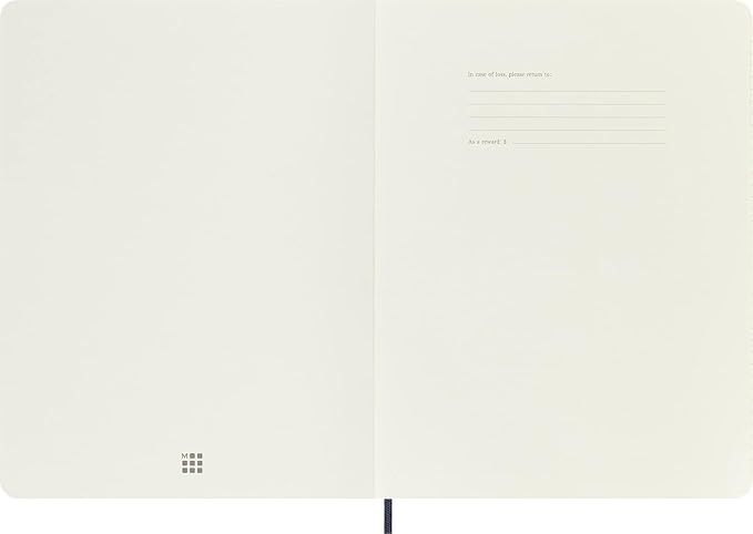Moleskine Classic Notebook, Soft Cover, XL (7.5" x 9.5") Ruled/Lined, Sapphire Blue, 192 Pages