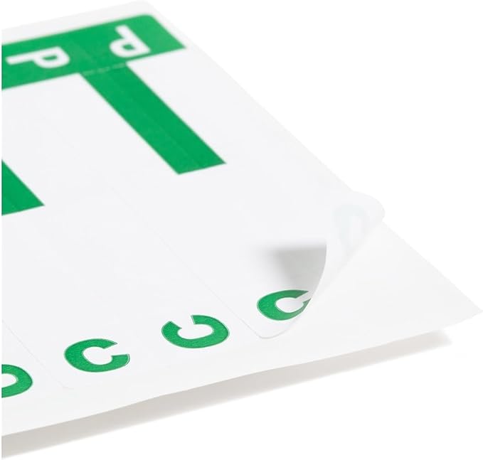 Smead AlphaZ NCC Color-Coded Label, C&P, Label Sheet, Dark Green, 100 per Pack (67154)