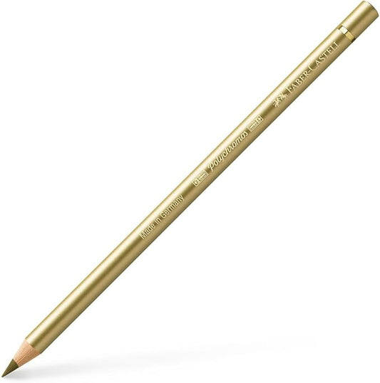 Faber-Castell Art & Graphic Polychromos Colour Pencil, (250), Gold, for Art, Craft, Drawing, Sketching, Home, School, University, Colouring